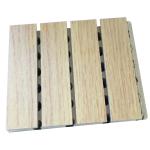 Paint Spraying Fireproof Wooden Grooved Acoustic Panel Museum Sound Absorbing