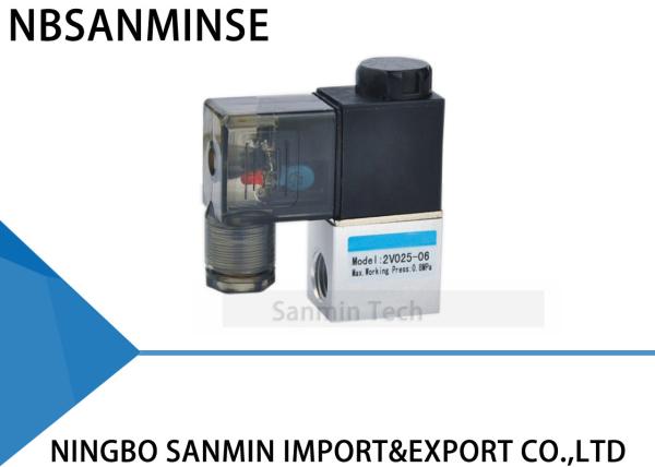 2 Way 2 Position 1/8 " 1/4 " Port Size Pneumatic Solenoid Valve NBR Material Oil