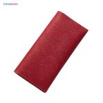 Daily Life Wallet Length Long Women Leather Wallet With Clear PVC Windows And