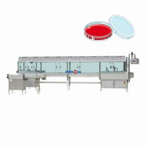 China PLC Controlled Petri Dish Filling Machine 1000 - 6000dishes/Hour factory