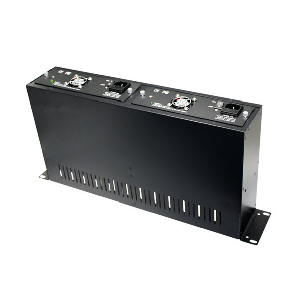 14 Port Fast Ethernet Media Converter Rack Mount Chassis 19 Inch High Dual Power