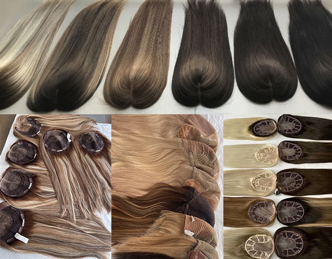 Natural Black Permanent Women's Toupee Wigs Topper Human Hair Prosthesis Replacement