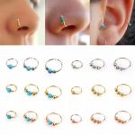 Fashion Retro Round Beads Nose Ring Nostril Hoop Body Piercing Jewelry