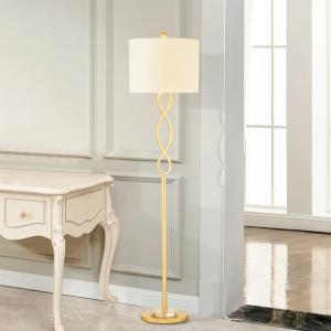China Fabric Metal White Gold 59&quot; Modern Floor Light Indoor Decoration factory