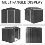 Color Steel Plate Galvanized Steel Outdoor Garden Roofed Metal Storage Shed