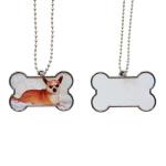 Custom Logo Blank Double Sided Sublimation Metal Pet Name ID Chain Dog Tags For