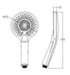 Round Shape Handheld High Pressure Bathroom Hand Held Shower Head With Easy To