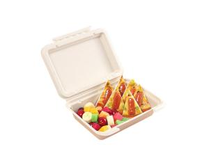 China Clamshell 9×6 Inch Biodegradable Microwavable Food Containers factory