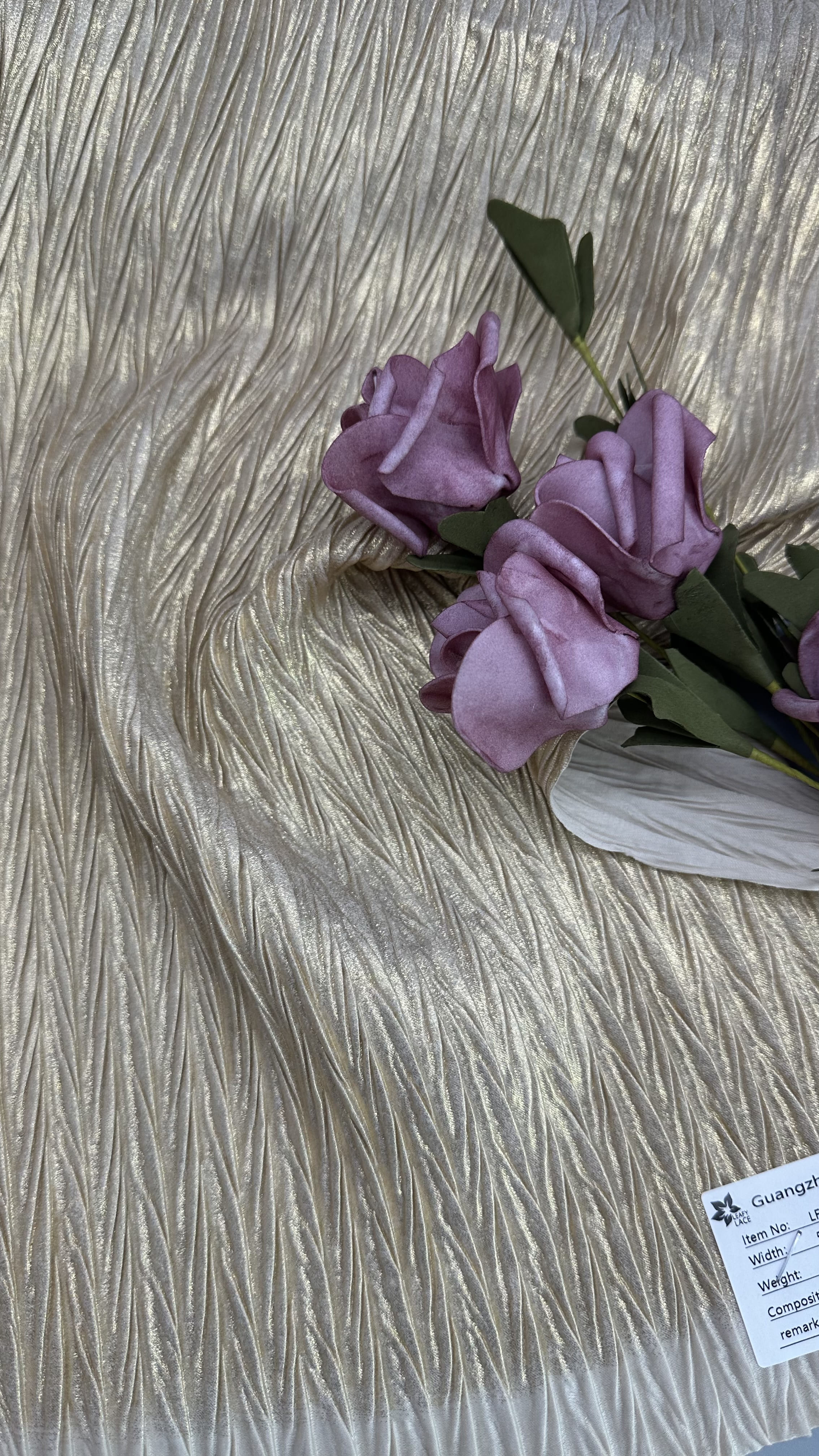 Rhombus Rib Metallic Lace Fabric For Gowns Luxury Gold Color Party Dresses