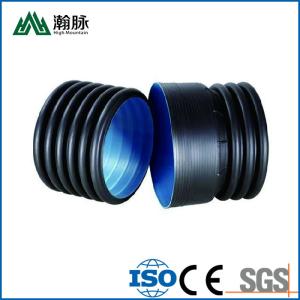 China 300mm Dual Wall Drainage Pipe Reinforced HDPE Corrugated Sewage Pipes factory