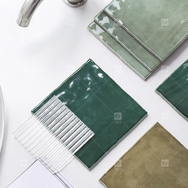 New Bathroom Shower Kitchen Backsplash High Glossy Glazed Handmade Ceramic Wall Tiles
