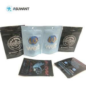 CMYK 3.5g Mylar Bags Smell Proof Zipper Pouch For Weed Marijuana