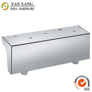 China 55mm high durable furniture legs chrome metal rectangle sofa legs SL-120 factory
