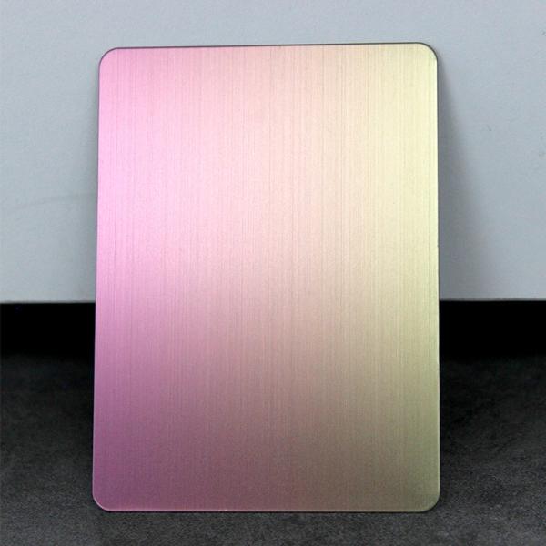 Art Customize 201 304 316 Hairline Finish PVD Gradient Color Brushed Stainless