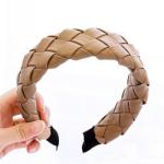 High quality Pu headband braided hair band hair accessories wide hair band for
