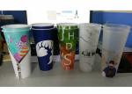 Printing Labels Disposable Coffee Cups , Disposable Plastic Yogurt Cups
