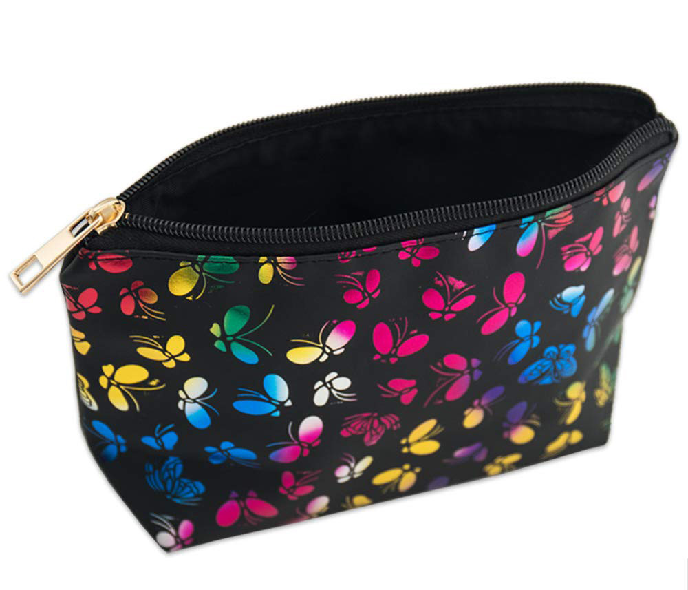 3 Pack Butterfly Polyester Women'S Toiletry Travel Bag