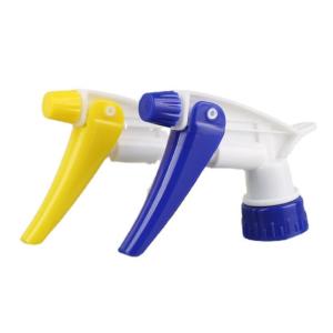 China 28/400 Plastic Yellow Blue Red Trigger Spray Nozzles With Plastic Bottle factory