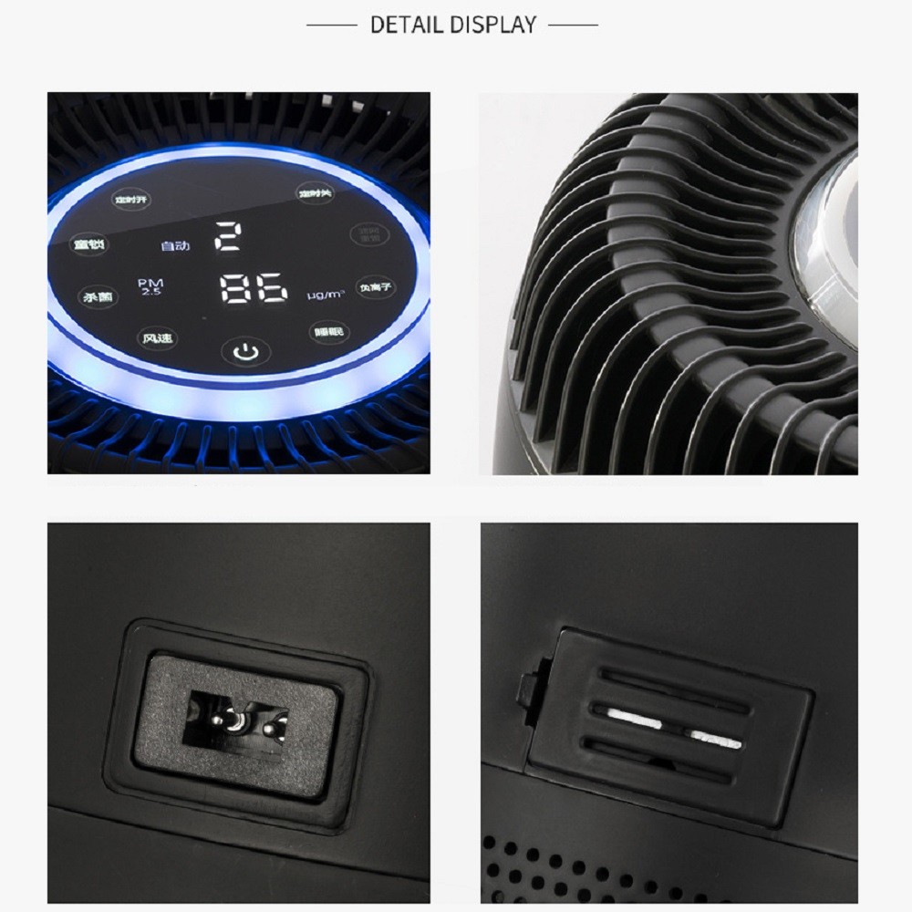 HEPA Anion Filter Tower Air Purifier 20W 220V UV Light