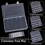 Girds Clear Plastic Organizer Box Storage For Washi Tape Tackle Box Jewelry