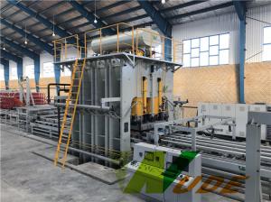 China Full Auto Double Sided Synchronous Laminating Line , Short Cycle Melamine Hot Press factory