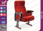 Fabric Upholstery Aluminum Alloy Government Auditorium Chairs Dirt Resistant