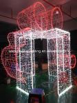 Giant outdoor christmas gift box lights