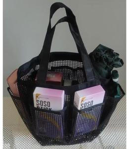China Family Essential Multifunctional PVC Coated Mesh Storage Bag Shopping Bag Mesh Tote Bag factory