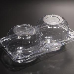 China Eco Friendly Biodegradable PET Rectangular Food Container with 2 Compartments factory
