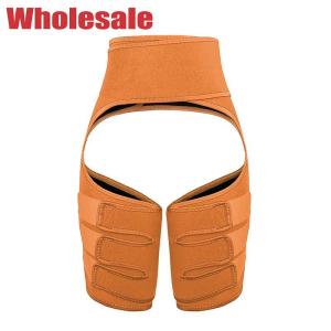 China Ergonomic Orange Thigh Shaper Sweat Thigh Trimmer With 3 Straps factory