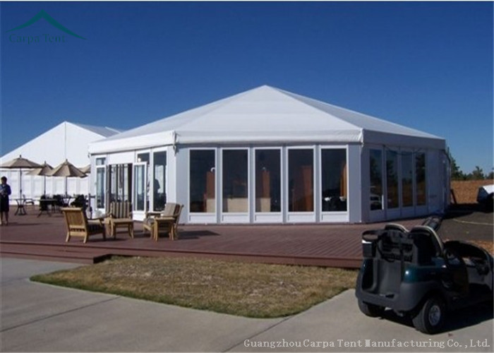 Beautiful Luxury European Style Tents 10m * 20m Double - Wing Glass Door