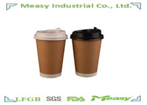 China Single Wall Kraft Paper Cups with lids , Printed Takeaway Cups factory