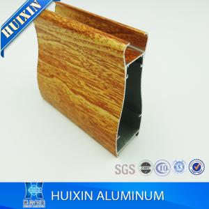 China Enduring and Solid Wooden Grain Aluminum Extrusion Profiles for Kitchen Cabinet factory