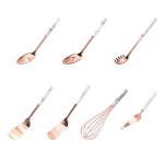 7 Pcs Cooking Utensils Set Stainless Steel Heat Resistant Rose Gold Kitchen