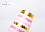 Paper Hot Chocolate Cups , Disposable Juice Cups Shiny Gold Stamping