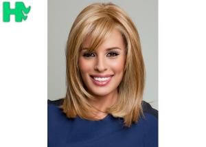 China Celebrity Silky Straight Wave Synthetic Front Lace Wigs , 14 Inch Hair Wig For Women factory