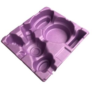 China Biodegradable Molded Pulp Trays Game Player Packaging Purple Color factory