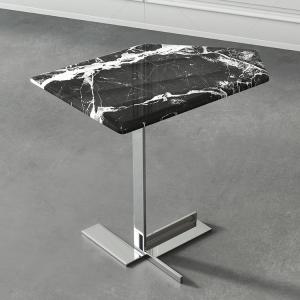 China Modern Sofa Side Table With Stainless Steel Leg Marble Counter Top factory