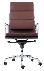 China Dark Brown Ergonomic Office Chair / Ergonomic Work Chair Height 107-115 Cm factory