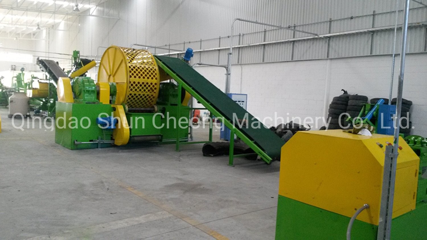 Professional OTR Waste Truck Tire Recycling Line/Tyre Powder Making Machinery