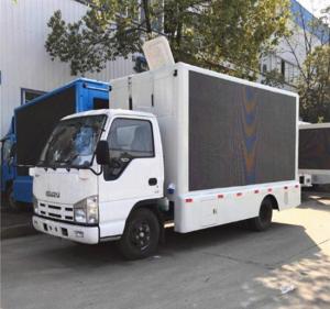 China Outdoor Video Advertising Mobile Billboard Truck 3840*1728mm P4 With Hydraulic Lifting System factory