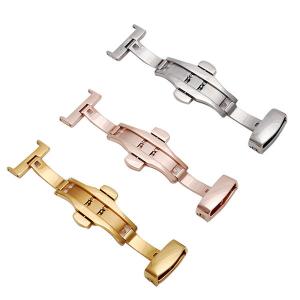 China Stainless Steel Deployment Buckle Clasp , Folding Butterfly Watch Clasp factory