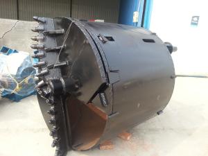 China Drill Pipe Mud Bucket 1200mm Diameter Rock Drilling Bucket With Bullet Teeth factory