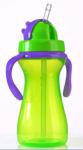Green Purple 9oz 290ml Baby Weighted Straw Cup With Handle