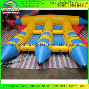 China Professional Inflatable Fly Fish Boat Small Fly Fishing Banana Boats fFr Water Park Games factory