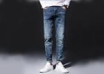 Woven Tapered Mens Denim Jacket And Jeans Mid Wash Man Pants 100% Cotton