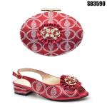 Autumn Fashion Women High Heels Sandals and Purses Bag Set with Many Color