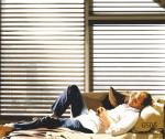 Modern motorized/manual soft shutters window grey Shangri-la blinds customized