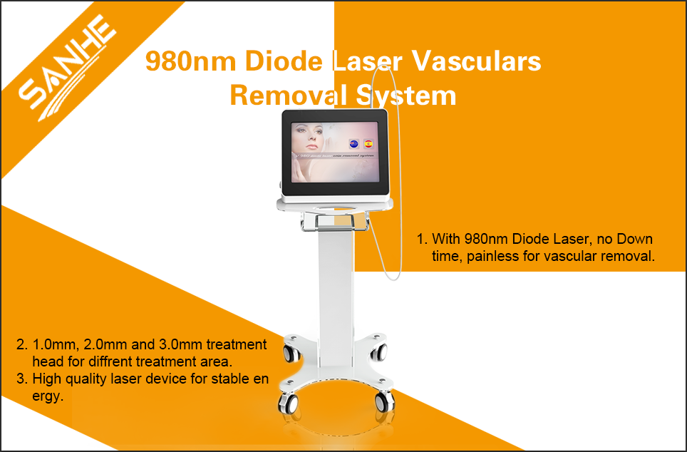 Red Blood Vascular Laser Spider Vein Removal Machine 980nm Skin Rejuvenation