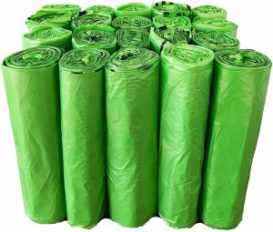 China Green Biodegradable Kitchen Trash Bags 60 × 80 Cm Saving Natural Resources factory